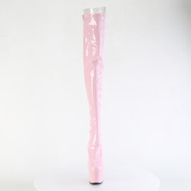 Pleaser ADORE-3063 Plateau Overknee Stiefel Lack Glitter Pink EU-39 / US-9