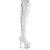 Pleaser ADORE-3063 Plateau Overknee Stiefel Weiß EU-38 / US-8