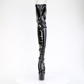 Pleaser ADORE-3850 Plateau Overknee Stiefel Lack Schwarz EU-36 / US-6