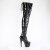Pleaser ADORE-3850 Plateau Overknee Stiefel Lack Schwarz EU-41 / US-11