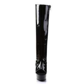 Pleaser Kniestiefel DELIGHT-2018 Schwarz EU-38 / US-8