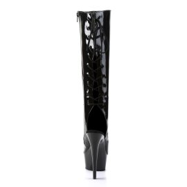 Pleaser Kniestiefel DELIGHT-2018 Schwarz EU-39 / US-9