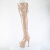 Pleaser ADORE-3850 Plateau Overknee Stiefel Lack Beige EU-37 / US-7