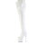 Pleaser ADORE-3850 Plateau Overknee Stiefel Lack Weiß EU-38 / US-8