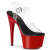 Pleaser ADORE-708 Plateau Sandaletten Clear Rot EU-39 / US-9
