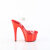 Pleaser ADORE-708 Plateau Sandaletten Chrom Clear Rot EU-37 / US-7