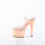 Pleaser ADORE-708 Plateau Sandaletten Chrom Clear Gold EU-38 / US-8