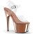 Pleaser ADORE-708 Plateau Sandaletten Chrom Clear Gold EU-41 / US-11