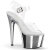 Pleaser ADORE-708 Plateau Sandaletten Chrom Clear Silber EU-44 / US-14
