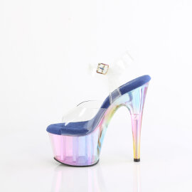 Pleaser ADORE-708HT Plateau Sandaletten Clear Rauch Bunt EU-35 / US-5