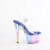 Pleaser ADORE-708HT Plateau Sandaletten Clear Rauch Bunt EU-35 / US-5