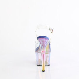 Pleaser ADORE-708HT Plateau Sandaletten Clear Rauch Bunt EU-38 / US-8