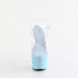 Pleaser ADORE-708LG Plateau Sandaletten Clear Glitter...