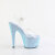 Pleaser ADORE-708LG Plateau Sandaletten Clear Glitter Blau EU-37 / US-7
