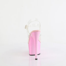 Pleaser ADORE-708LQ Plateau Sandaletten Clear Holograma Pink EU-38 / US-8