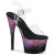 Pleaser ADORE-708SS Plateau Sandaletten Clear Glitter Lila EU-35 / US-5