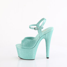 Pleaser ADORE-709GP Plateau Sandaletten Lack Glitter Grün Blau EU-38 / US-8