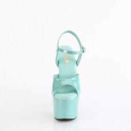 Pleaser ADORE-709GP Plateau Sandaletten Lack Glitter Grün Blau EU-35 / US-5