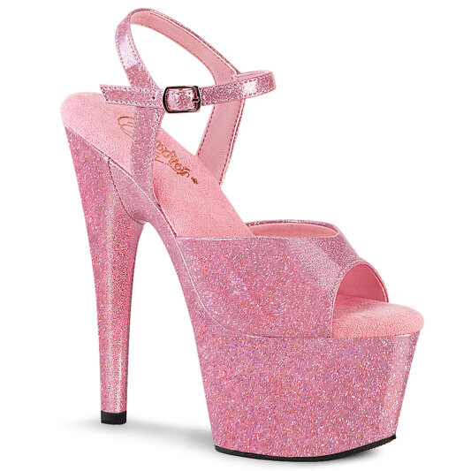 Pleaser ADORE-709GP Plateau Sandaletten Lack Glitter Pink EU-37 / US-7