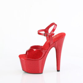 Pleaser ADORE-709GP Plateau Sandaletten Lack Glitter Rot EU-35 / US-5