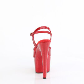 Pleaser ADORE-709GP Plateau Sandaletten Lack Glitter Rot EU-35 / US-5