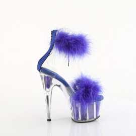 Pleaser ADORE-724F Plateau Sandaletten Clear Blau EU-43 / US-13