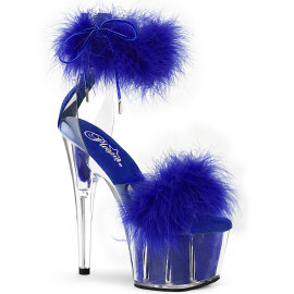 Pleaser ADORE-724F Plateau Sandaletten Clear Blau EU-35 / US-5