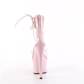 Pleaser ADORE-724RS Plateau Sandaletten Clear Strass Pink EU-35 / US-5