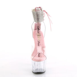 Pleaser ADORE-724RS Plateau Sandaletten Clear Strass Pink...