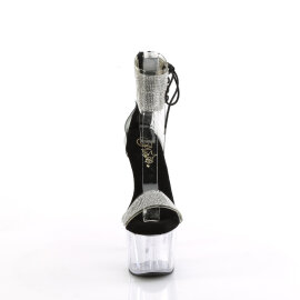 Pleaser ADORE-727RS Plateau Sandaletten Clear Strass...