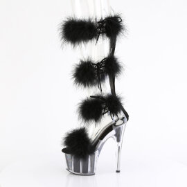 Pleaser ADORE-728F Plateau Sandaletten Clear Schwarz EU-35 / US-5