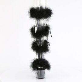 Pleaser ADORE-728F Plateau Sandaletten Clear Schwarz...