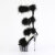 Pleaser ADORE-728F Plateau Sandaletten Clear Schwarz EU-37 / US-7