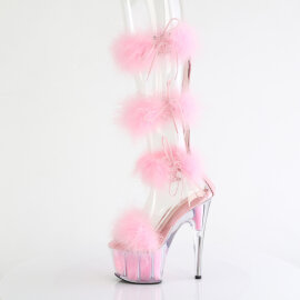 Pleaser ADORE-728F Plateau Sandaletten Clear Pink Transparent EU-37 / US-7