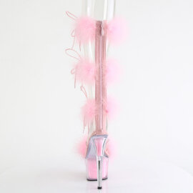 Pleaser ADORE-728F Plateau Sandaletten Clear Pink Transparent EU-37 / US-7