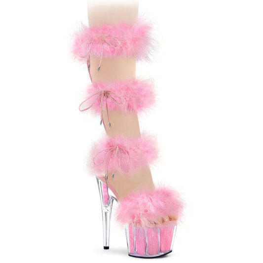 Pleaser ADORE-728F Plateau Sandaletten Clear Pink Transparent EU-35 / US-5