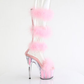 Pleaser ADORE-728F Plateau Sandaletten Clear Pink Transparent EU-35 / US-5
