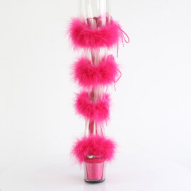 Pleaser ADORE-728F Plateau Sandaletten Clear Pink EU-37 / US-7