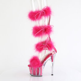 Pleaser ADORE-728F Plateau Sandaletten Clear Pink EU-37 / US-7
