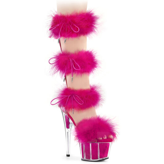 Pleaser ADORE-728F Plateau Sandaletten Clear Pink EU-38 / US-8