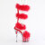Pleaser ADORE-728F Plateau Sandaletten Clear Rot EU-37 / US-7