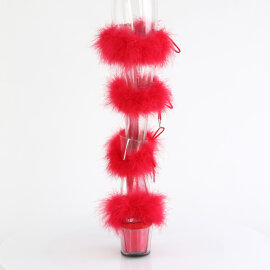 Pleaser ADORE-728F Plateau Sandaletten Clear Rot EU-35 /...