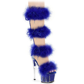 Pleaser ADORE-728F Plateau Sandaletten Clear Blau EU-35 /...