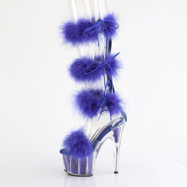 Pleaser ADORE-728F Plateau Sandaletten Clear Blau EU-35 / US-5
