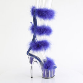 Pleaser ADORE-728F Plateau Sandaletten Clear Blau EU-38 / US-8