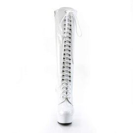 Pleaser Kniestiefel DELIGHT-2023 Weiß EU-38 / US-8