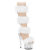 Pleaser ADORE-728F Plateau Sandaletten Clear Weiß EU-35 / US-5