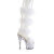 Pleaser ADORE-728F Plateau Sandaletten Clear Weiß EU-35 / US-5