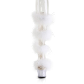 Pleaser ADORE-728F Plateau Sandaletten Clear Weiß EU-37 / US-7