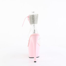Pleaser ADORE-791-2RS Plateau Sandaletten Clear Strass Pink EU-38 / US-8